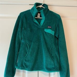 Patagonia fleece jacket teal green